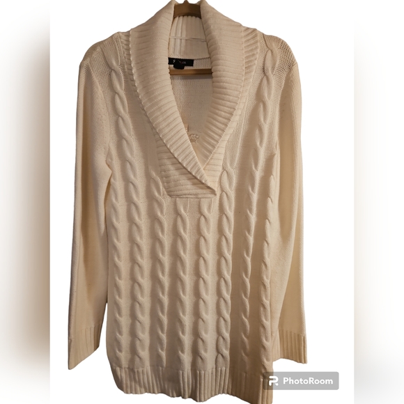 Style & Co. Sweaters - NWT Women's Style & Co Shawl, cable knit sweater